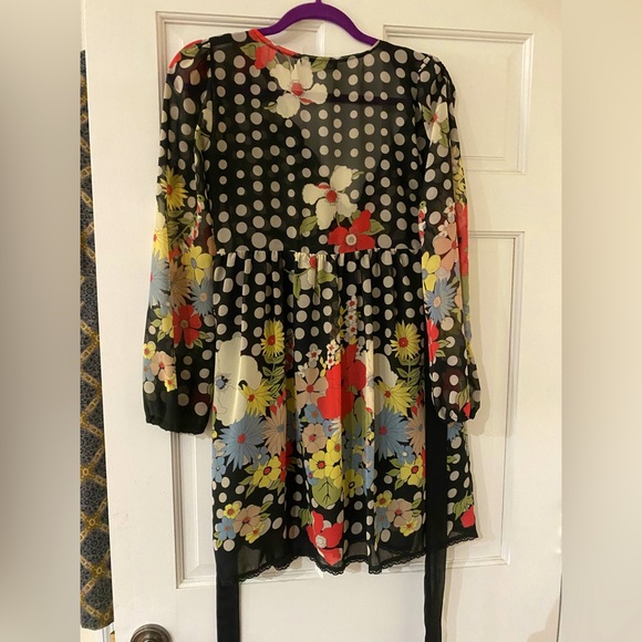 Baby Doll Mini Floral and Polka Dot Dress - 1960 inspired - Picture 2 of 6